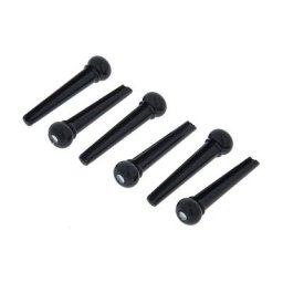 Harley Benton Bridge Pin Set schwarz mit Punkt