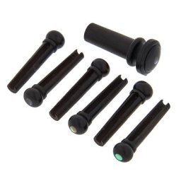 Harley Benton Parts Bridgepin Set Ebony A E