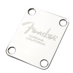 Fender Halsplatte mit Fender/Corona Prägung 4-Loch