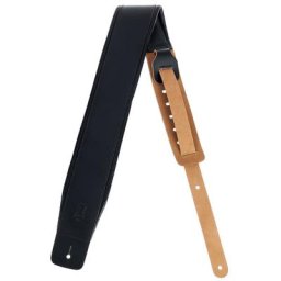 Levys Padded Leather Strap 3"" BK