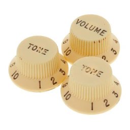 Fender Roadworn Strat Knobs WHT