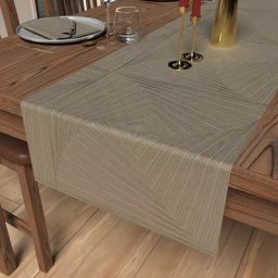 Chemin de table 40x180 cm luxury champagne, par Soleil D'ocre Ecru