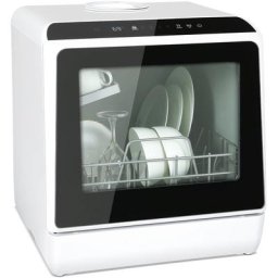 Puluomis - Lave Vaisselle Pose Libre Posable- 2 Couverts - 5 Programmes - Blanc - Blanc