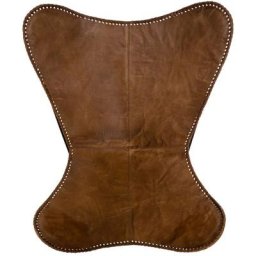 Housse Papillon Cuir Cognac Atmosphera créateur d'intérieur - Cognac