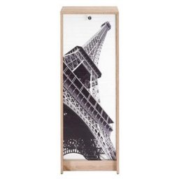 Classeur à rideau chêne naturel imprimé Tour Eiffel Boost