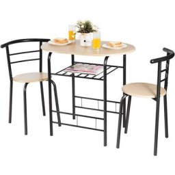 Table de Cuisine avec 2 Chaises pour Salle à Manger en Couleur du Bois Dimension de la