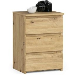 Commode Akord CL3 Chêne Artisan 40 cm 3 tiroirs façade Chêne Artisan 40x35x57 cm
