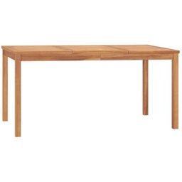 Table à manger de jardin Table à dîner | 160x80x77 cm Bois de teck solide 31838 - Brun