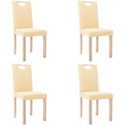 Vidaxl - Chaises à manger lot de 4 crème tissu Crème