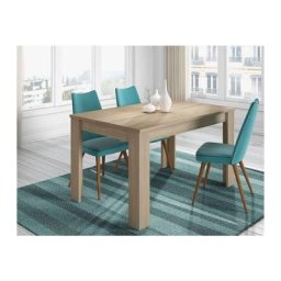Table 140x90 cm chêne clair extensible Chêne clair