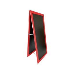 Grand chevalet stop trottoir avec cadre bois couleur rouge vin dimensions 171 x 71 cm - Fabrication