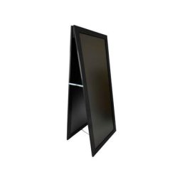 Grand chevalet stop trottoir avec cadre bois couleur noir dimensions 171 x 71 cm - Fabrication