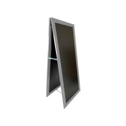 Grand chevalet stop trottoir avec cadre bois couleur gris dimensions 171 x 71 cm - Fabrication