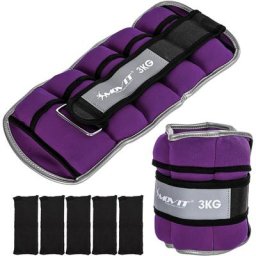 MOVIT set de 2 manchettes de poids en néoprène avec réflecteurs, poids réglables, 2x 3,0 kg, choix