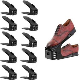 Hofuton 30 Pièces Rangement pour Chaussures Noir, Rangement Chaussures Gain de Place, Support
