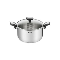 Tefal - Faitout inox 24cm + couvercle en verre e3014604 - inox