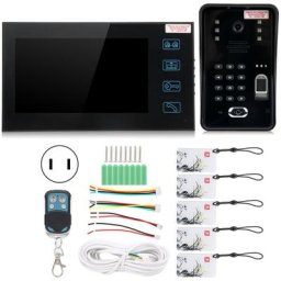 7in tft lcd vidéo interphone empreinte digitale mot de passe carte d'identité contrle d'accès de