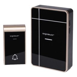 Aigostar - sonnette numérique sans fil à piles IP44 porte maison bureau 150M noir/or 7988