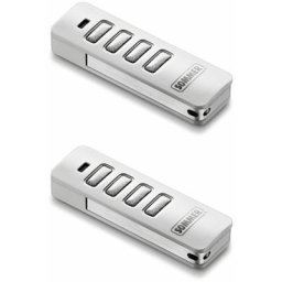 Lot de 2 télécommandes Sommer pearl 4018 blanche touches en acier inoxydable - somloq2 - 868 mhz