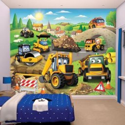 Papier peint enfant jcb construction par Walltastic 305X244 cm
