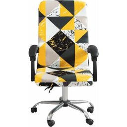 Housse de Chaise de Bureau Universelle Extensible Microfiber Lavable Couverture de Chaise Bureau