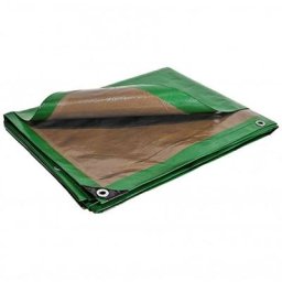 Bâche jardin 2x3 m 250g/m² Traitée Anti uv bâche bois plastique verte et marron en polyéthylène