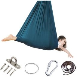 BSR - Balançoire de thérapie sensorielle pour enfants, intérieur-extérieur 360 ° Hamac pour enfants