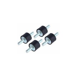 4pcs Supports d'Isolation M6 20 x 15, isolateur en caoutchouc anti-vibrations monte l'amortisseur