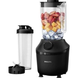 Philips - Blender Daily HR2041/41, 450W, 4 lames ProBlend 4, Bol plastique de 1,9L, Gourde, 1