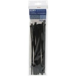 Collier de serrage noir 250x8mm sous emballage (sachet 25 u.) EDM nylon de haute qualité