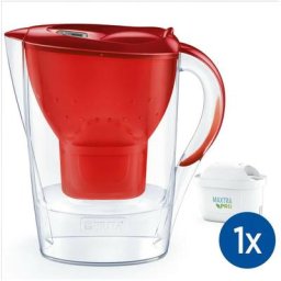 Carafe filtrante Marella rouge (2,4L) inclus 1 cartouche filtrante maxtra pro All-In-1 - Brita
