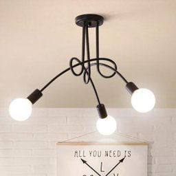 Axhup - Plafonnier Lustre Vintage led Lampe de Plafond Luminaire Eclairage Décor pour Salon Chambre
