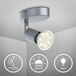 Plafonnier LED spot plafond salon orientable GU10 métal lustre plafond 1 spot