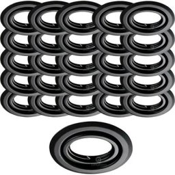 Lampesecoenergie - Lot de 30 Spots encastrables orientables Noir Mat avec GU10 led de 5W eqv. 50W