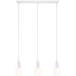 Luminaire Suspension Douille de lampe E27 avec Support de Barre 50cm, Lampe de Plafond Edison