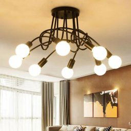 Axhup - Plafonnier Lustre Vintage led Lampe de Plafond Luminaire Eclairage Décor pour Salon Chambre