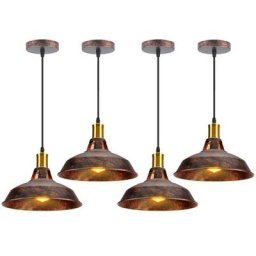 Axhup - Suspension Filaire Design Rétro 27CM Lustre Suspension Vintage Luminaire pour Escalier
