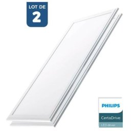 Barcelona Led - Pack de 2 panneaux led slim 120X30 cm - Driver Philips - 44W - UGR19 Blanc Neutre
