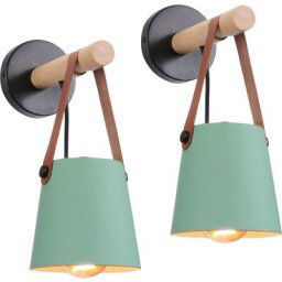 Lot de 2 Applique Murale Industrielle Moderne Wall Light Luminaire Métal E27 avec Ceinture Lampe de
