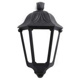 Demi-lanterne murale Iesse diffuseur opaque E27 IP55 Noir - Noir