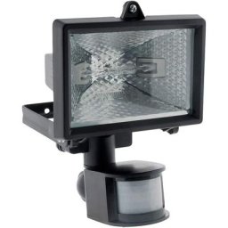 Projecteur halogène 150W Noir avec détecteur