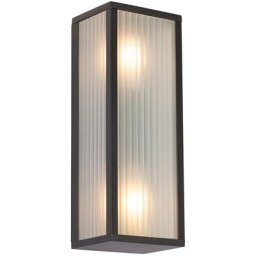 QAZQA charlois - Applique murale Moderne - 2 lumière - L 14 cm - Noir - Moderne - Éclairage