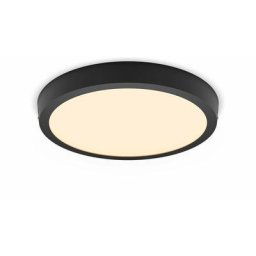 Philips - Plafonnier led slim surface, rond, 20W, Noir, 3x29x29, 2700K, 1900 lumen