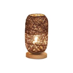 Lampe De Chevet Moderne En Rotin De Bambou Lampe De Table De Base En Bois Décoration Moderne