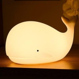Veilleuse bébé baleine, lampe enfant, lampe baleine 7 couleurs changeantes, veilleuse rechargeable,