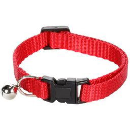 Flamingo Pet Products - Collier réglable de 20 à 35 cm rouge avec clochette pour chat Rouge