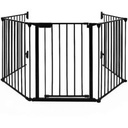 Barrière de sécurité enfant, bébé, animaux - 3 mètres, 5 panneaux, noir - Guoyihua