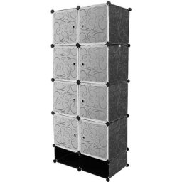 Skecten - Armoires Etagères Plastiques - Penderie Plastiques, Meuble Rangement Modulables + 2 Cubes