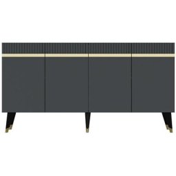 Buffet design Defne L150xH80cm Anthracite et Or - Anthracite