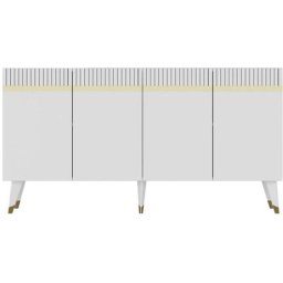 Buffet design Defne L150xH80cm Blanc et Or - Blanc / Or